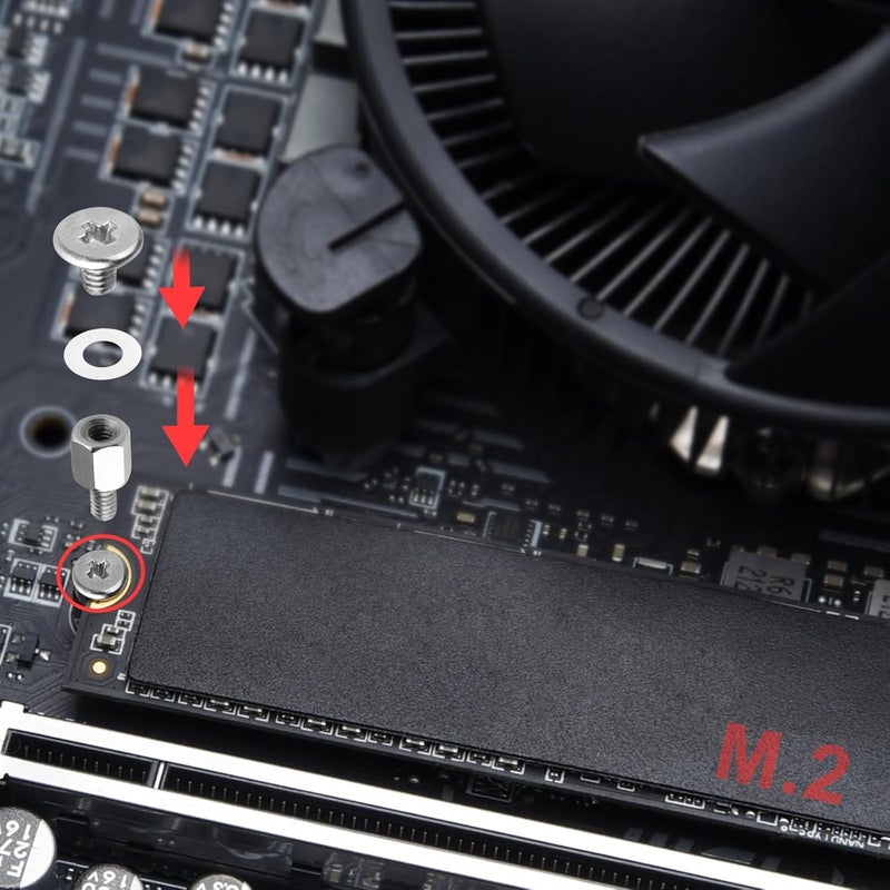 ASTARON M.2 SSD Screws Kit, PCIe NVMe M.2 SSD Mounting Screw Kit for Asus, Gigabyte, ASRock, or MSI motherboards - Image 3